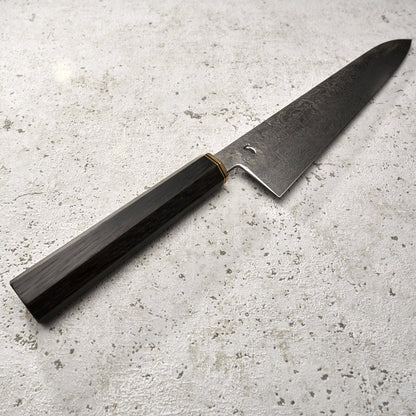 Fredrik Spåre Gyuto 220mm Damascus 1.2419 15n20 Bog Oak with Saya - Handle