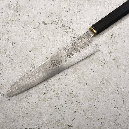Fredrik Spåre Gyuto 220mm Damascus 1.2419 15n20 Bog Oak with Saya - Profile