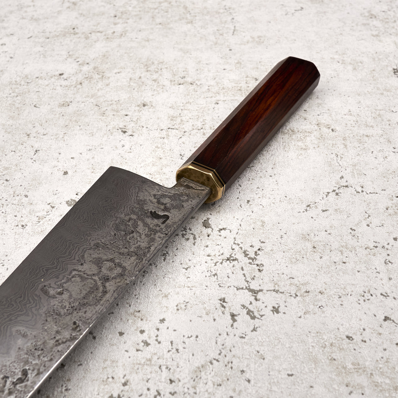 Fredrik Spåre Gyuto 220mm Damascus 1.2419 15n20 Cocobolo with Saya - Handle