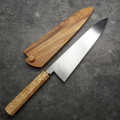 Fredrik Spåre Gyuto 220mm Honyaki 26c3 "Spicy White" - Saya