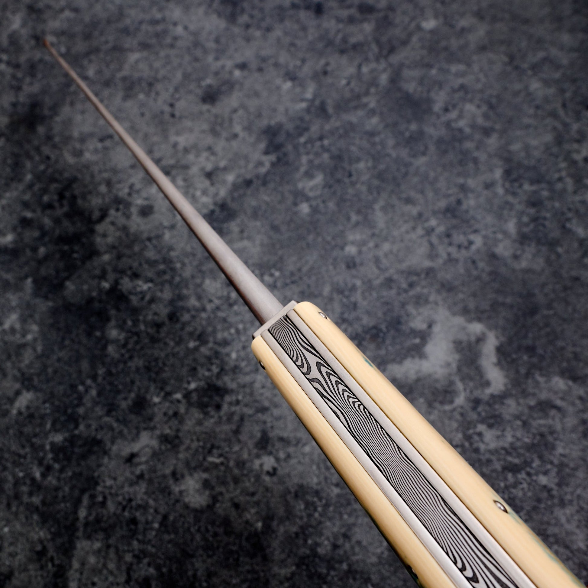Milan Gravier X Adonis Forged Arts Gyuto 260mm Damascus Twist – view 7