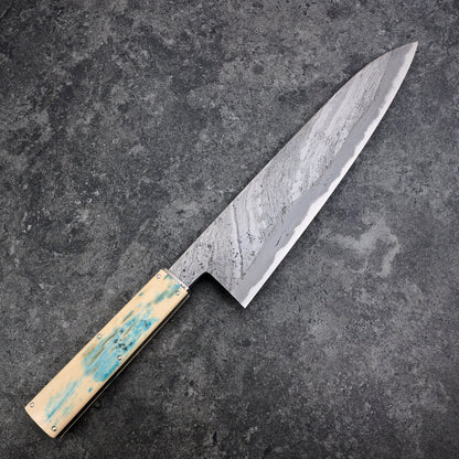 Milan Gravier X Adonis Forged Arts Gyuto 260mm Damascus Twist – detail view