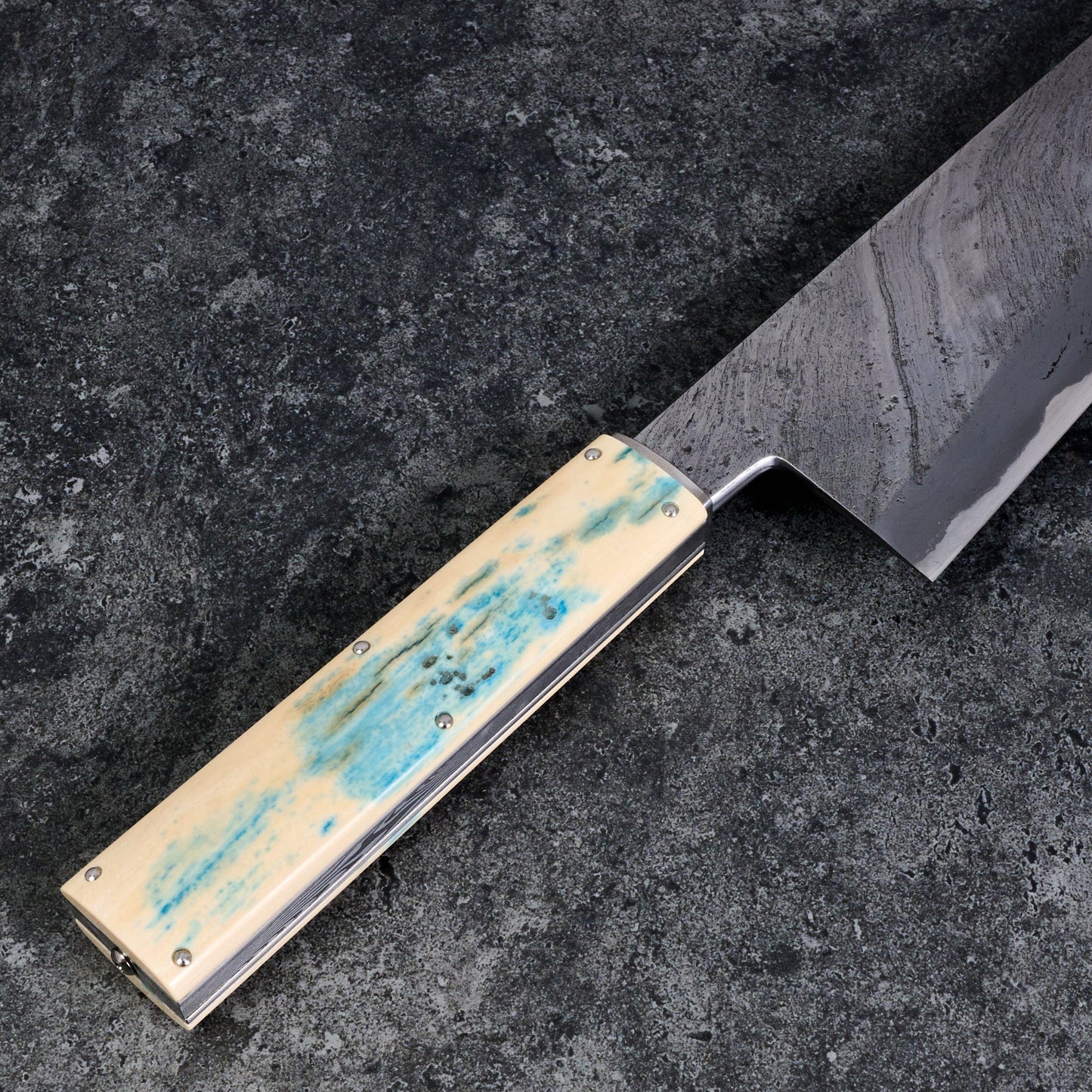 Milan Gravier X Adonis Forged Arts Gyuto 260mm Damascus Twist – view 9