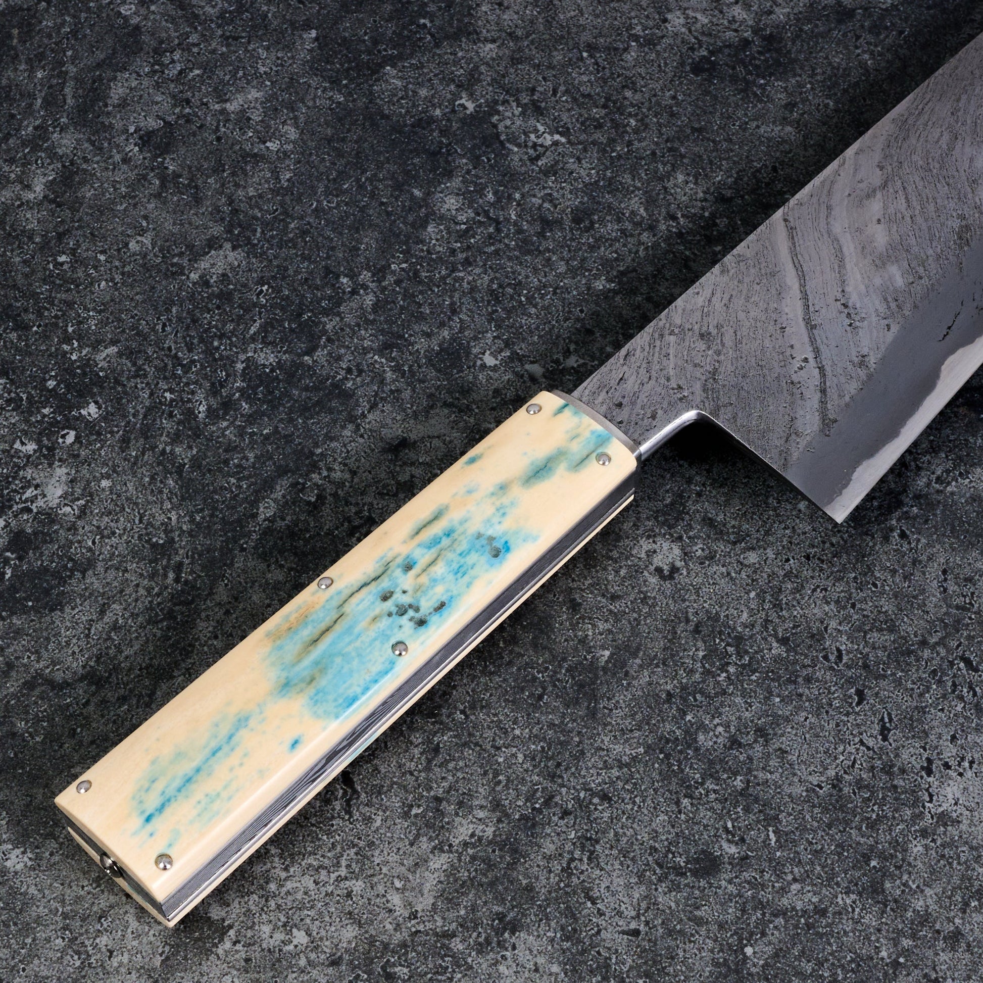 Milan Gravier X Adonis Forged Arts Gyuto 260mm Damascus Twist – view 9