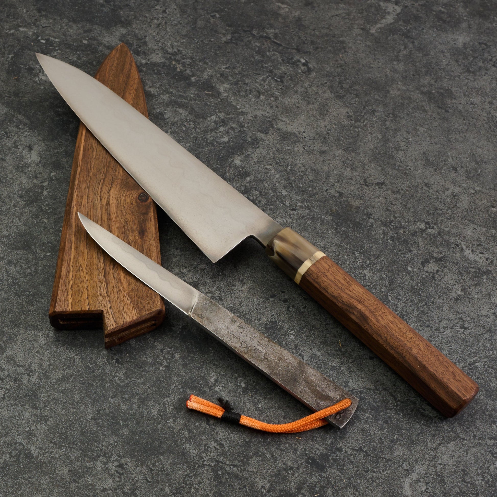 Gyuto 215mm Honyaki Kogatana Set – blade close-up