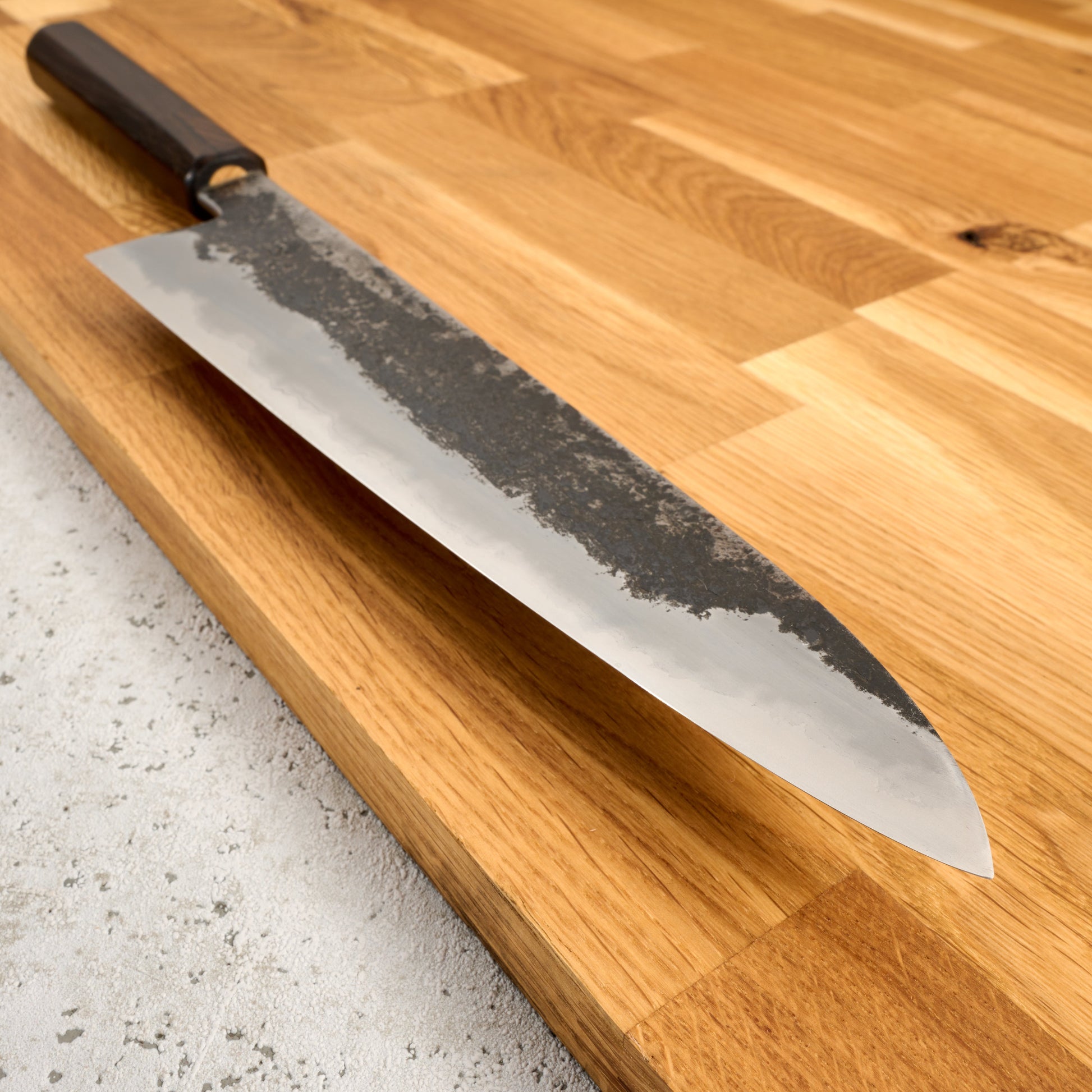 Gytuo 235mm Wrought Iron San Mai Ancient Oak and Ziricote – view 6