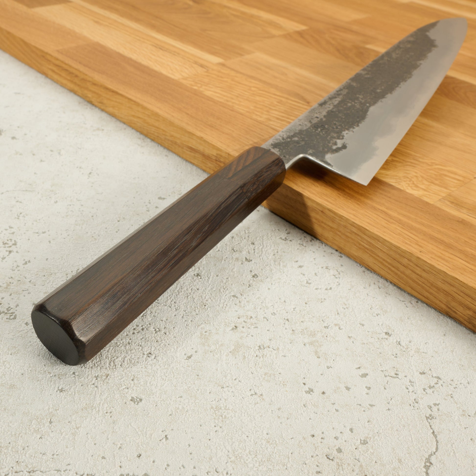 Gytuo 235mm Wrought Iron San Mai Ancient Oak and Ziricote – view 7