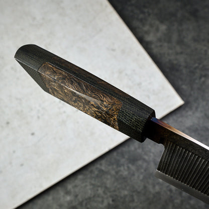 Gyuto 185mm Hollowed Carbon & Micarta – view 7