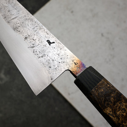 Gyuto 185mm Hollowed Carbon & Micarta – side profile