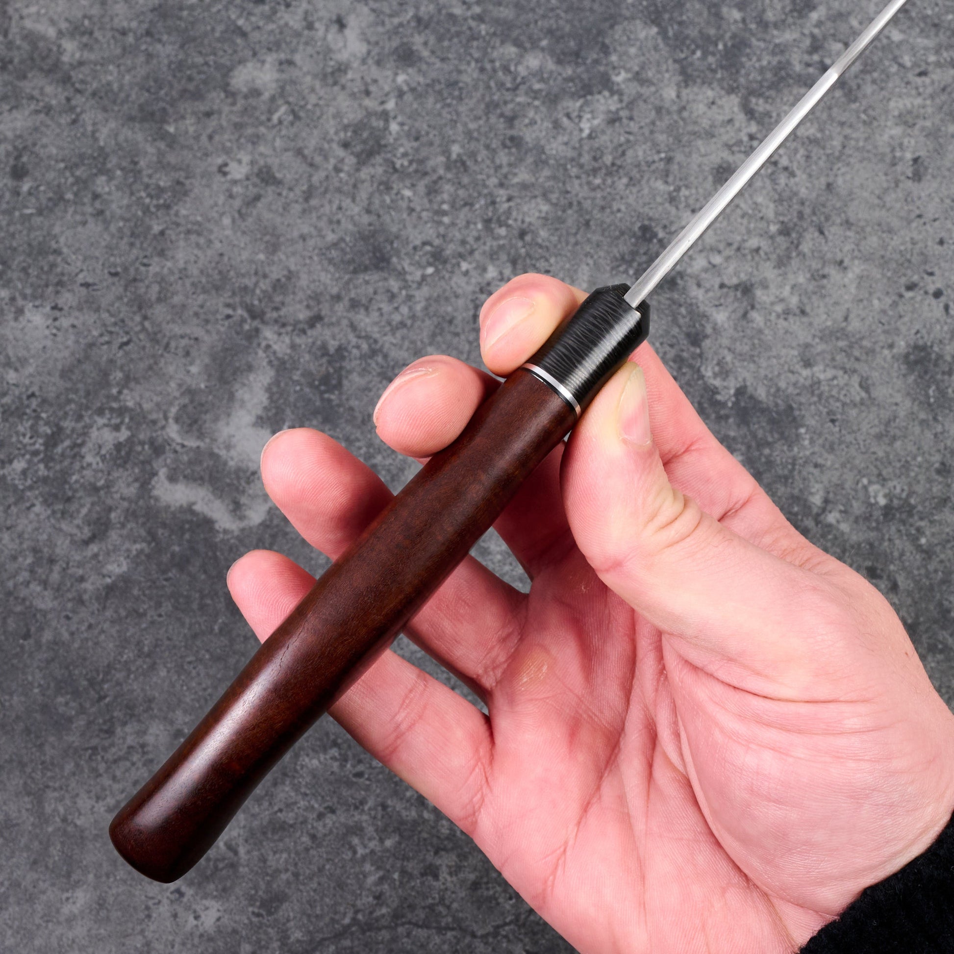 Gyuto 210mm SanMai Damscus Clad Apex Ultra – handle detail