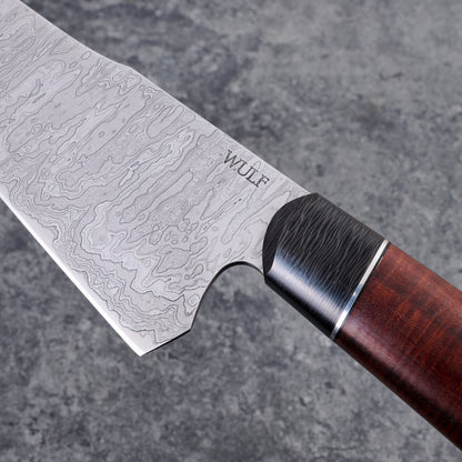 Gyuto 210mm SanMai Damscus Clad Apex Ultra – blade close-up