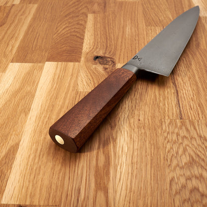 Gyuto 210mm Mosaic Damascus, Mahogany & Brass – view 9