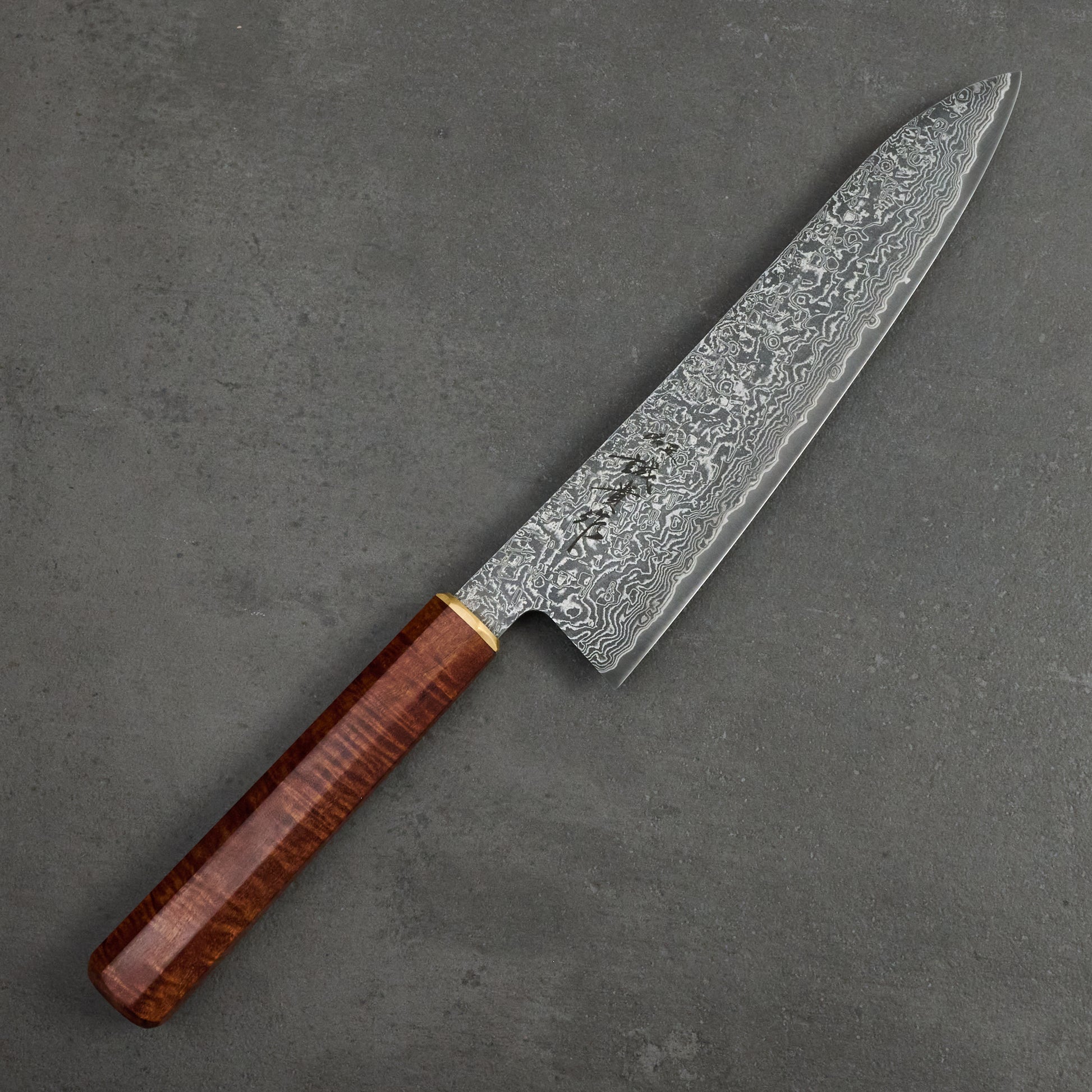 Gyuto 210mm SG2 Damascus Clad Gidgee & Brass