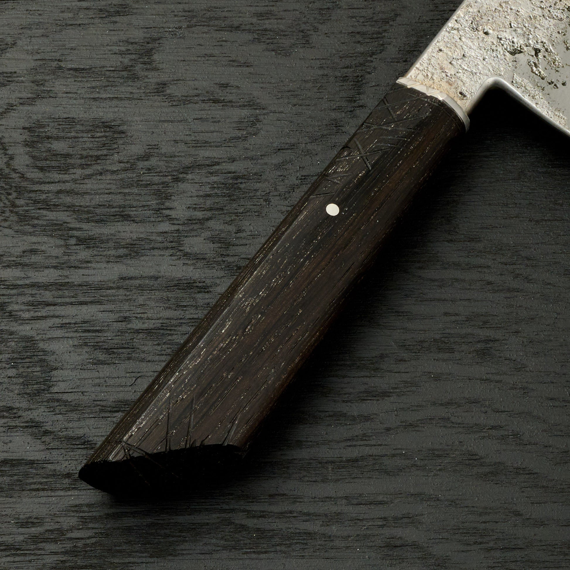 Gyuto 212mm Damascus GoMai 1.2210 BogOak – blade close-up