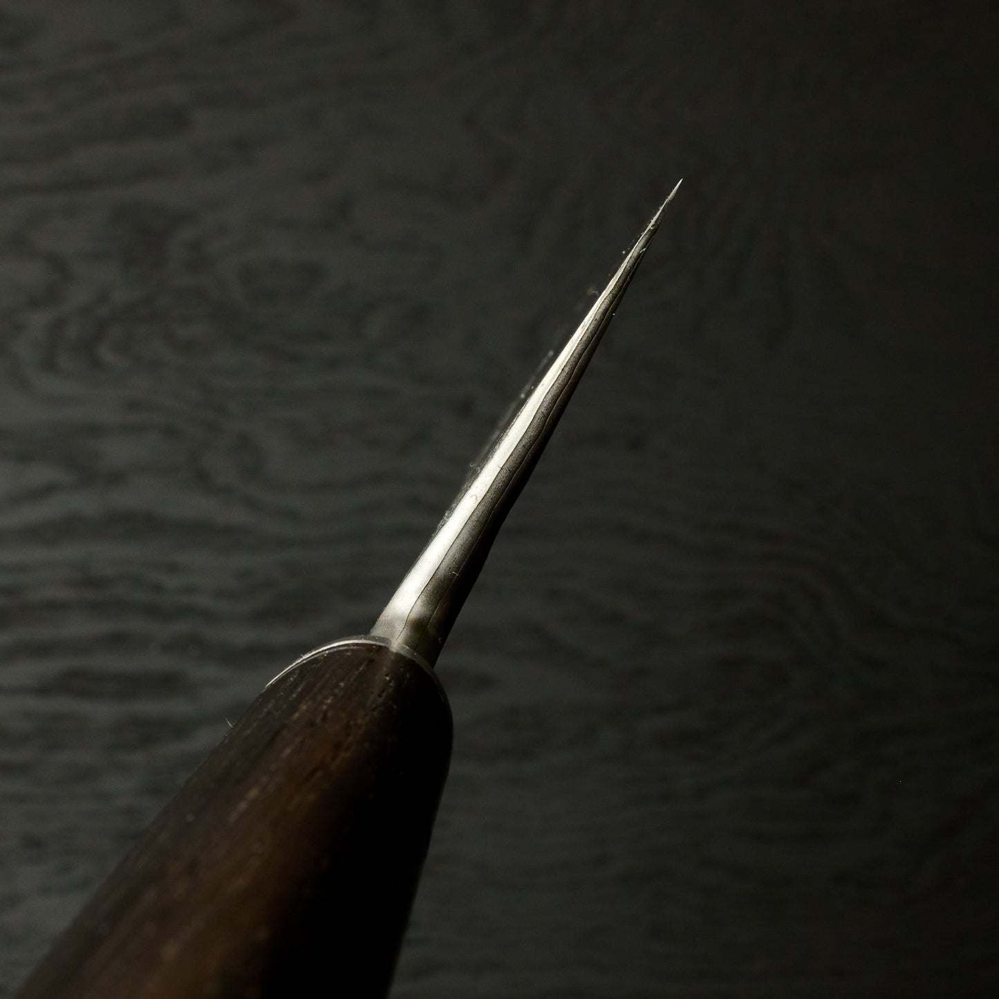 Gyuto 212mm Damascus GoMai 1.2210 BogOak – side profile
