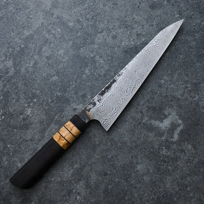 Gyuto 215mm 100 Layer Damascus Bog Oak & Masur Birch