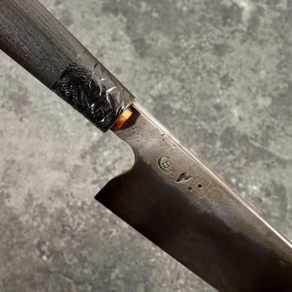 Gyuto 215mm Low Layer Damascus Aogami Super & W1 – detail view