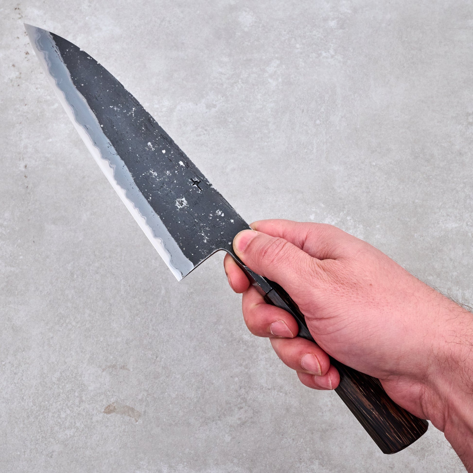 Gyuto 215mm SanMai Ku Kasumi Integral – blade close-up