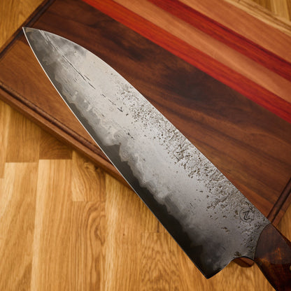 Gyuto 215mm San Mai Wrought Iron Clad Apex Ultra – detail view