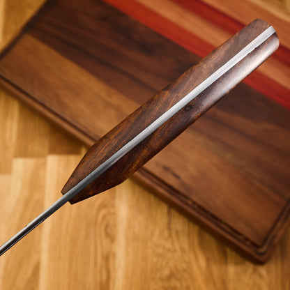 Gyuto 215mm San Mai Wrought Iron Clad Apex Ultra – blade close-up