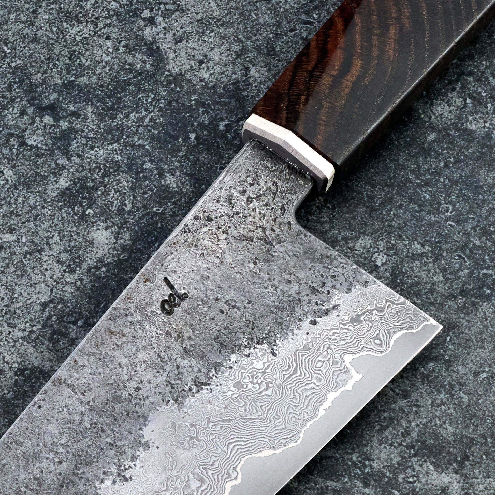 Gyuto 218mm Pro Series GoMai Damascus & Apex Ultra – side profile