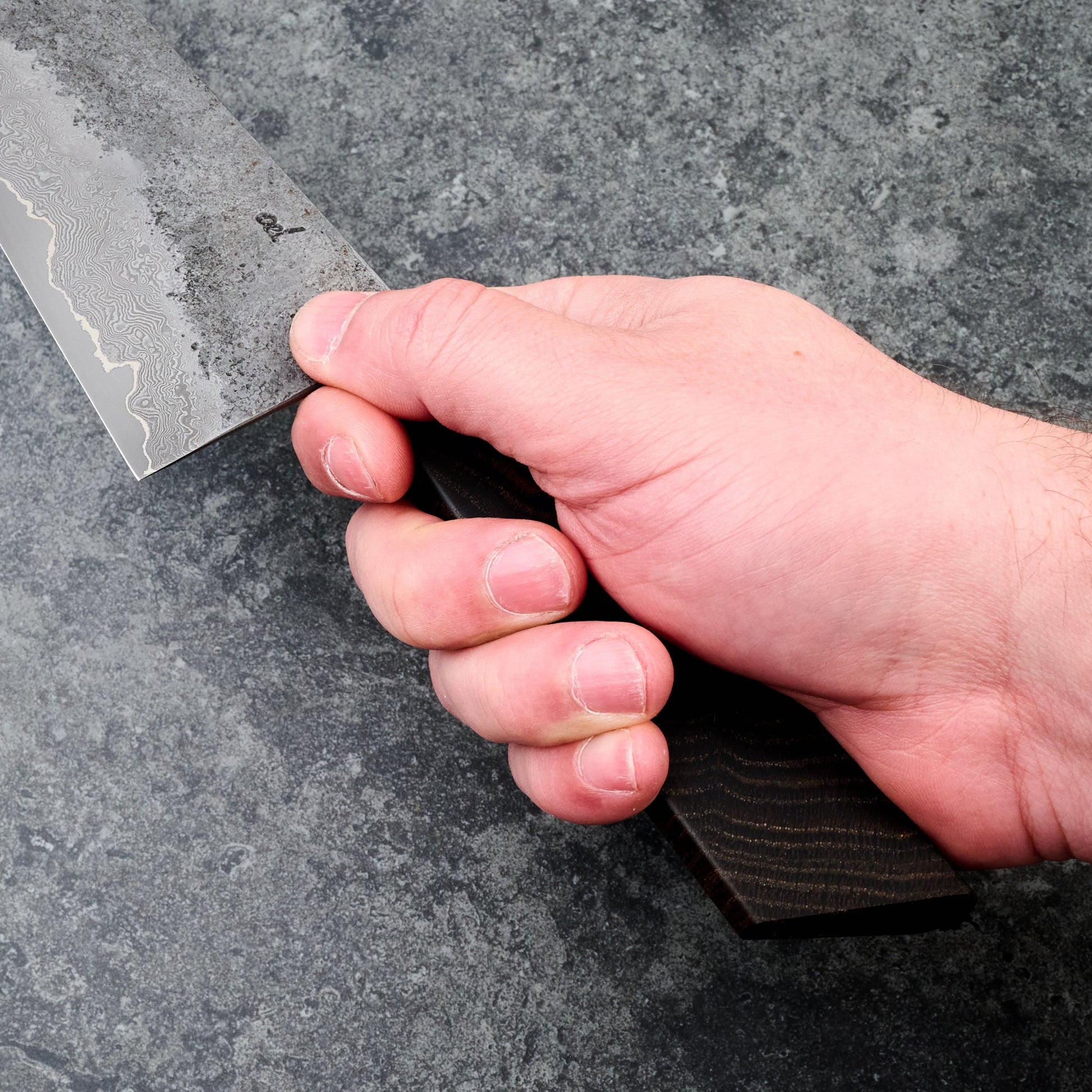 Gyuto 218mm Pro Series GoMai Damascus & Apex Ultra – blade close-up