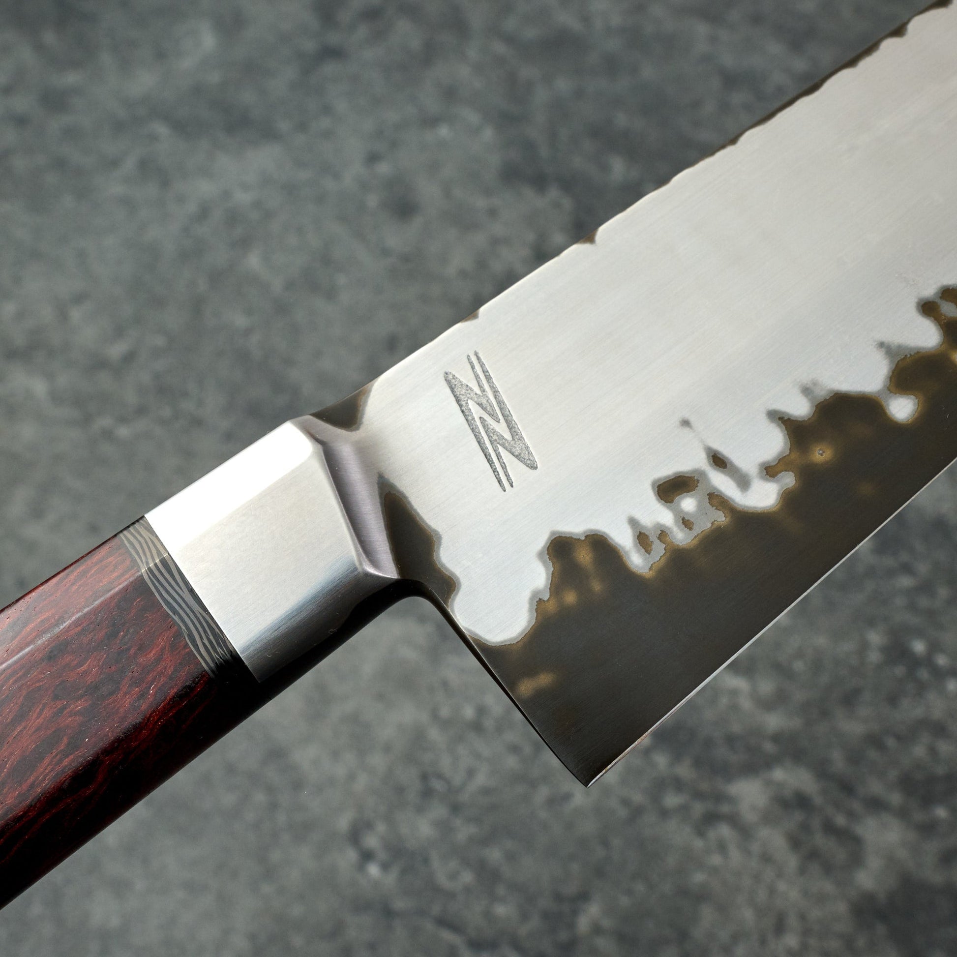 Gyuto 215mm Stainless (410) clad 52100 SanMai Integral – view 6