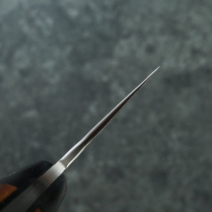 Gyuto 220mm Damascus clad 1.2419 Chesnut & G10 Full Tang – blade close-up