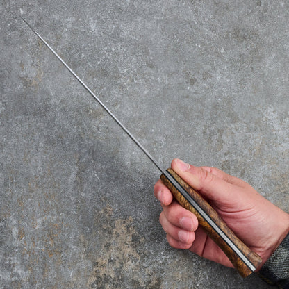 Gyuto 220mm GoMai 1.2419 Damascus & Amboyna Burl – handle detail