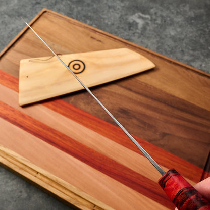 Gyuto 220mm W2 Honyaki Water Quenched – side profile
