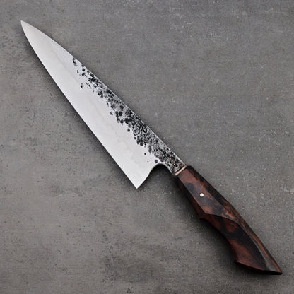 Gyuto 220mm Honyaki Spicey White Mokume, Walnut and Copper