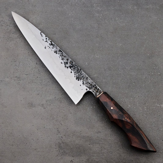 Gyuto 220mm Honyaki Spicey White Mokume, Walnut and Copper