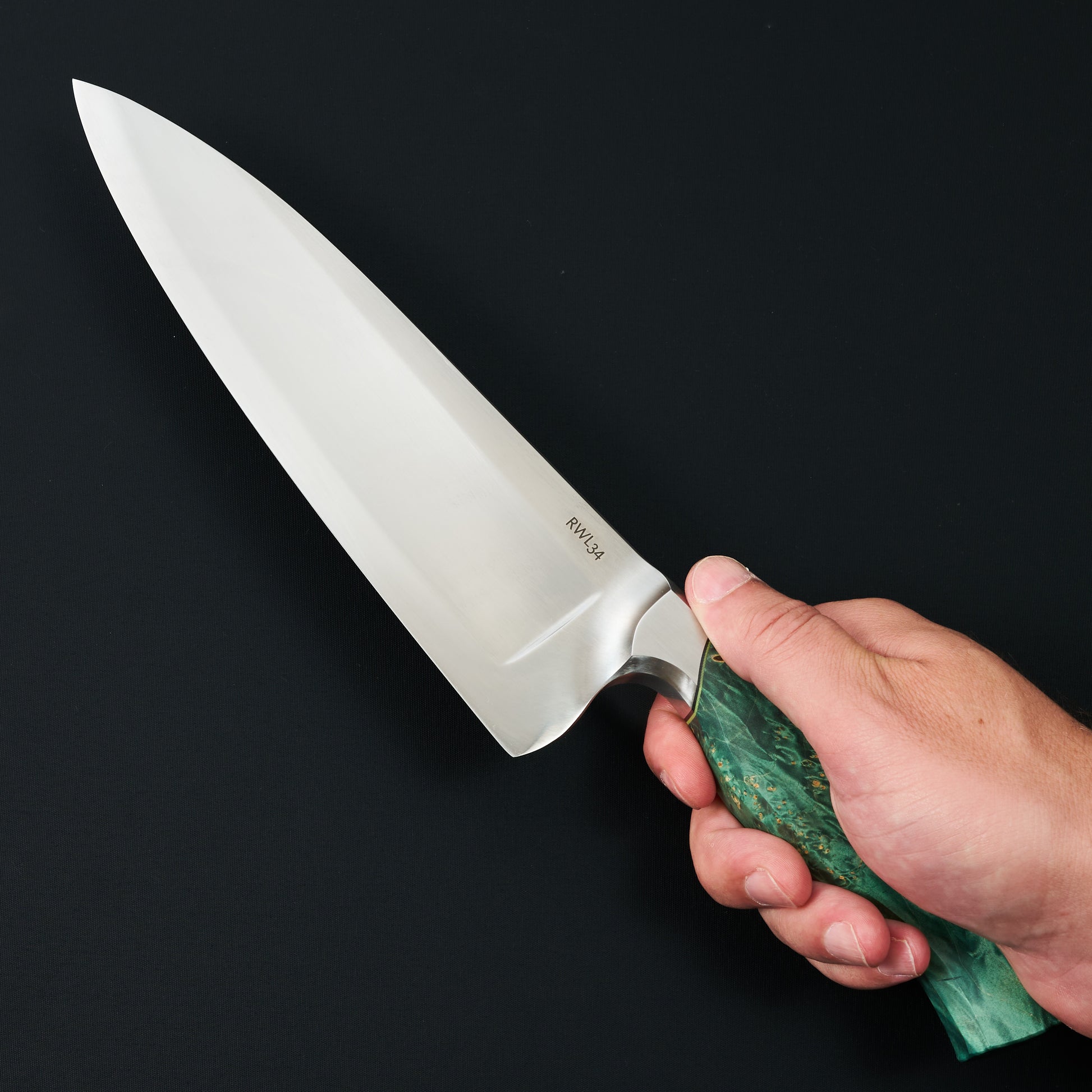 Gyuto 220mm RWL34 S-Grind Integral – handle detail