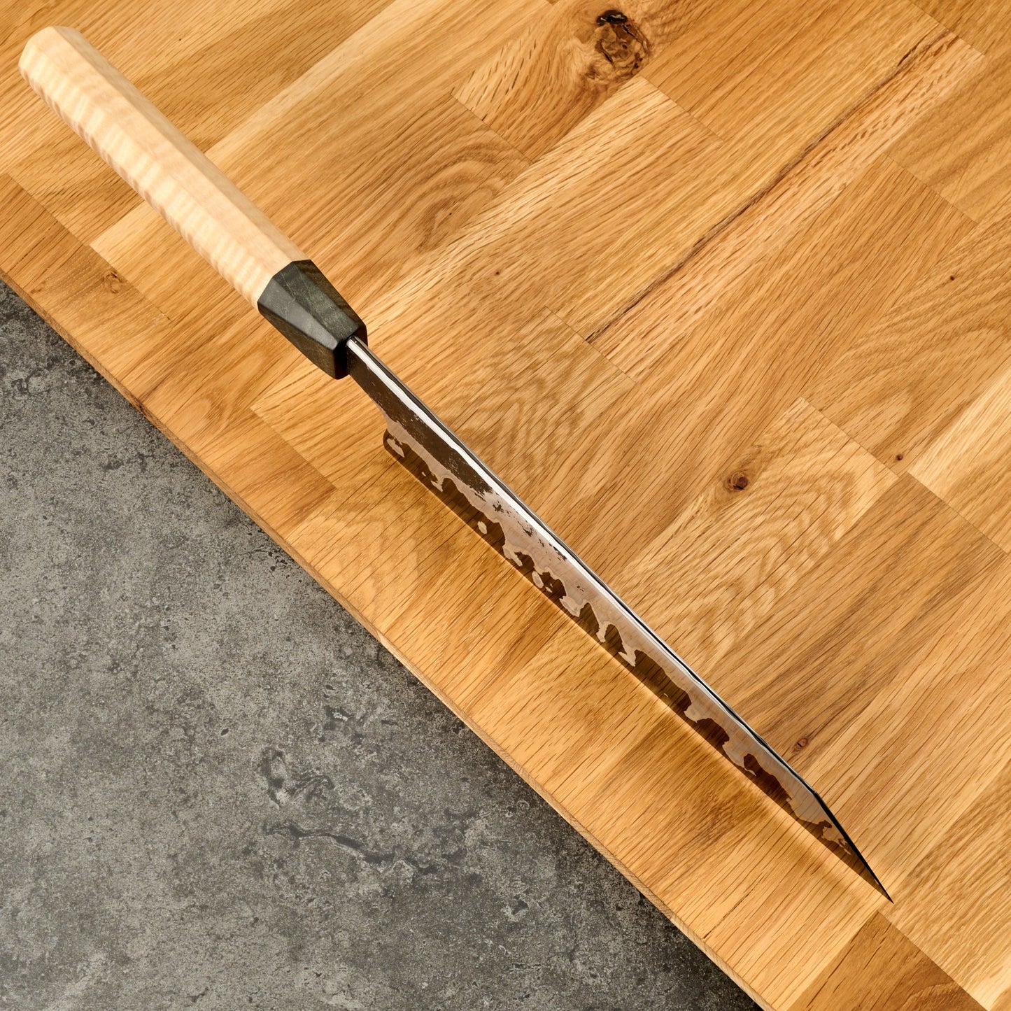Gyuto 220mm Stainless Clad 52100 Go Mai S Grind – side profile