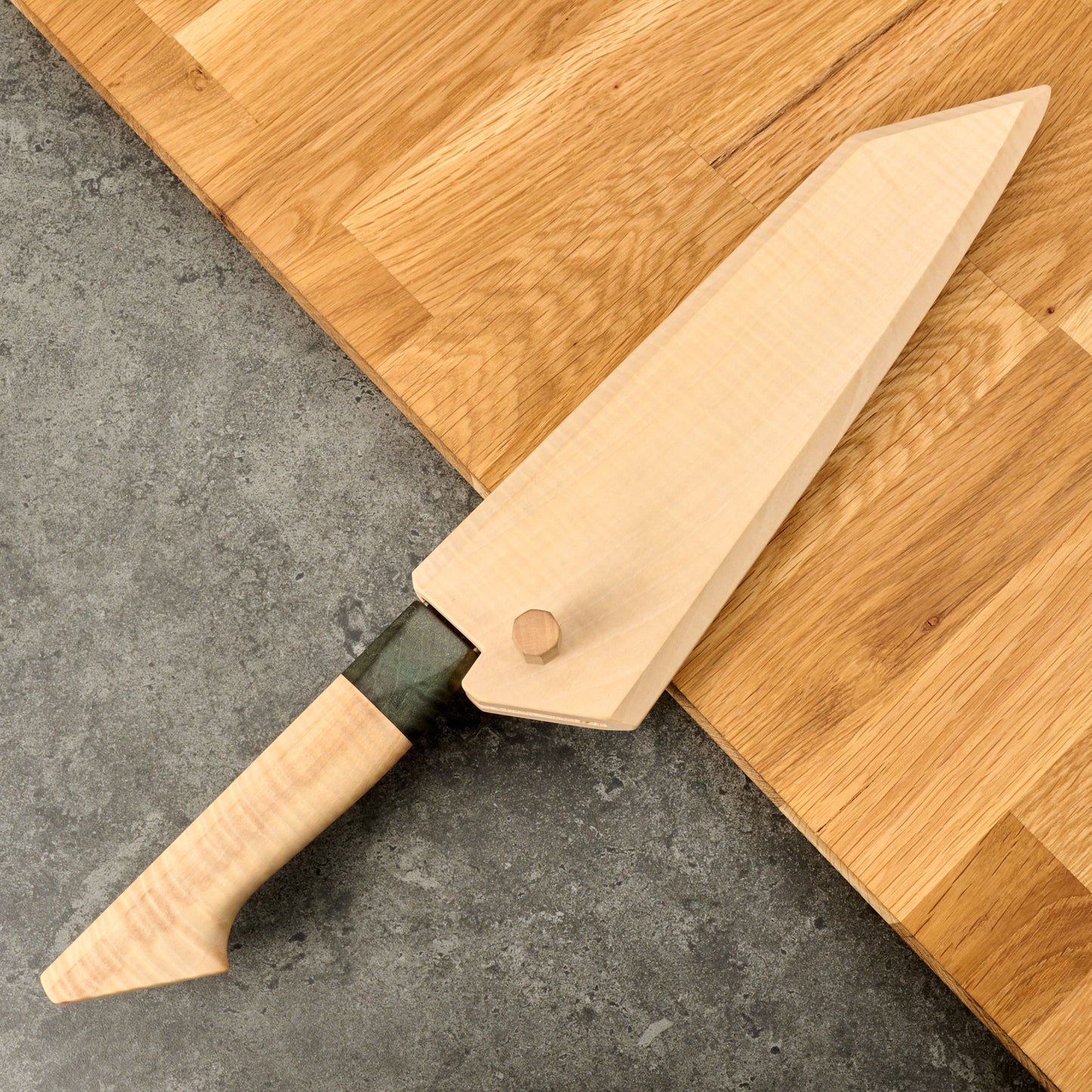 Gyuto 220mm Stainless Clad 52100 Go Mai S Grind – handle detail