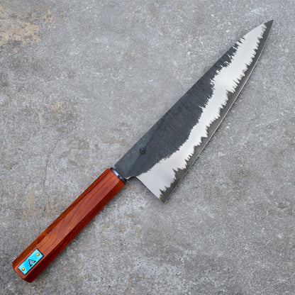 Gyuto 220mm Western Hybrid 'StraightLeg' Stainless SanMai Apex KU
