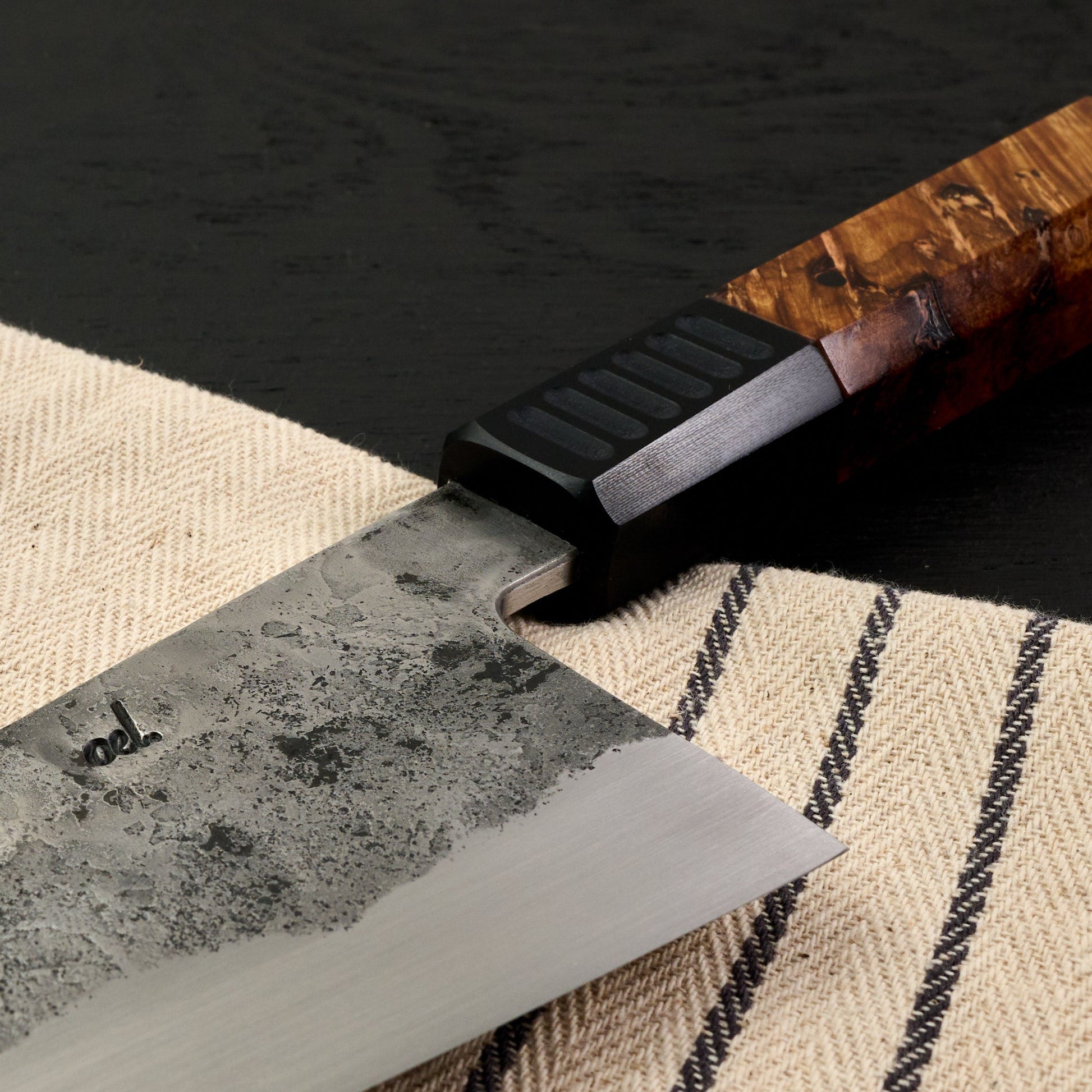 Gyuto 220mm Tanto Stainless 14C28N – blade close-up