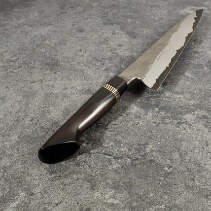 Gyuto 220mm Vtoku2 Stainless Clad African Blackwood – side profile