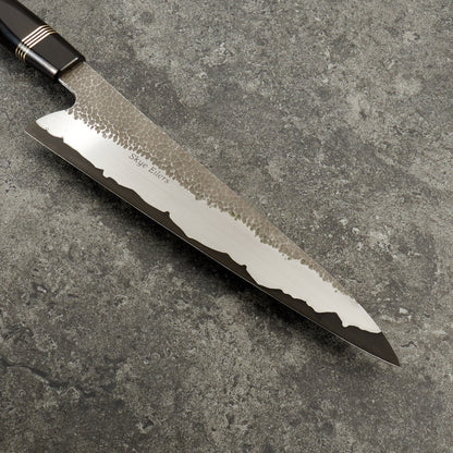 Gyuto 220mm Vtoku2 Stainless Clad African Blackwood – blade close-up