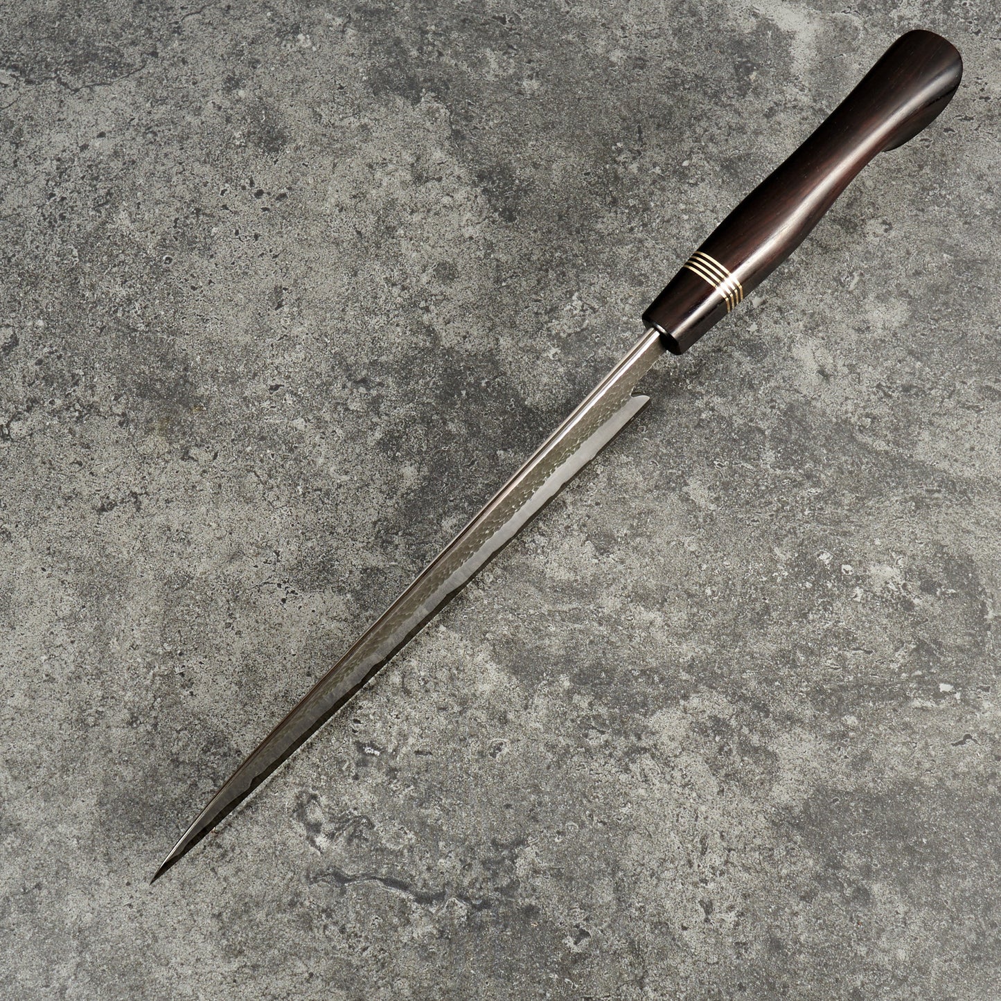 Gyuto 220mm Vtoku2 Stainless Clad African Blackwood – detail view
