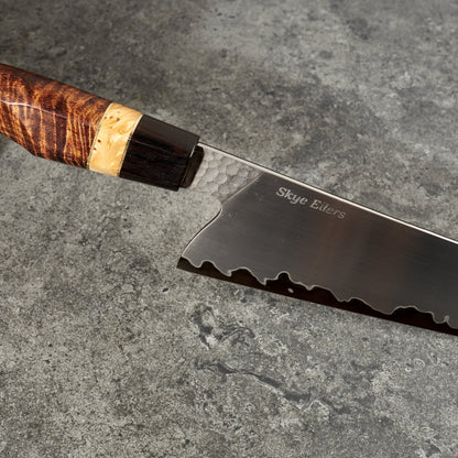 Gyuto 220mm Vtoku2 Stainless Clad Tasmanian Blackwood – detail view