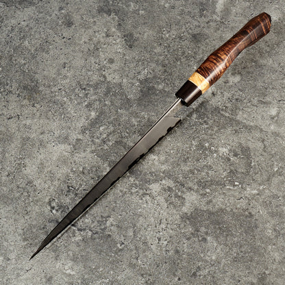 Gyuto 220mm Vtoku2 Stainless Clad Tasmanian Blackwood – side profile