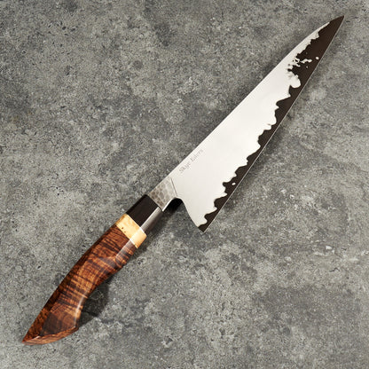 Gyuto 220mm Vtoku2 Stainless Clad Tasmanian Blackwood – handle detail