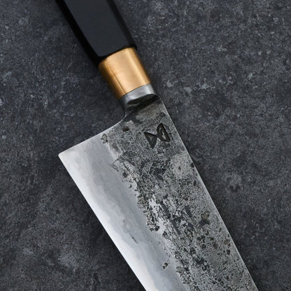 Gyuto 220mm Wrought Iron & Apex Ultra Nogent Integral – detail view
