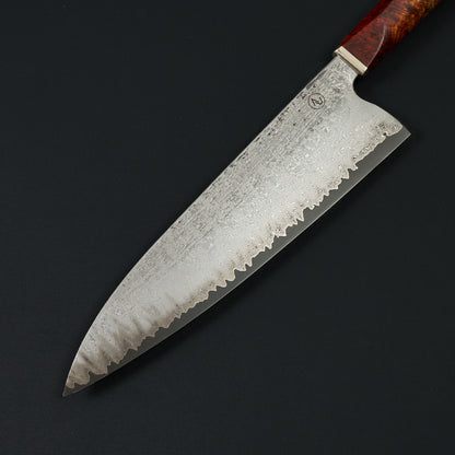 Gyuto 224mm Damascus Clad Apex Ultra Spalted Amboyna – handle detail