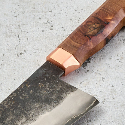Gyuto 225mm Stainless GoMai AS – handle detail