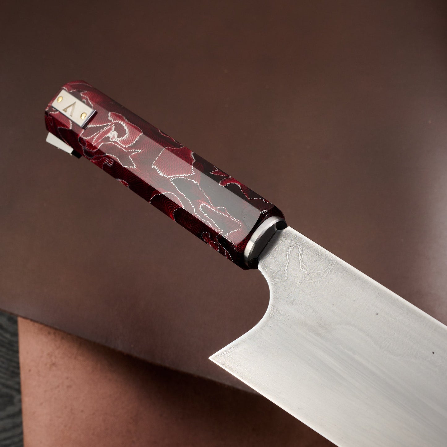 Gyuto 230mm 125sc Honyaki Deep Etch – blade close-up