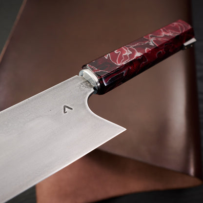 Gyuto 230mm 125sc Honyaki Deep Etch – side profile