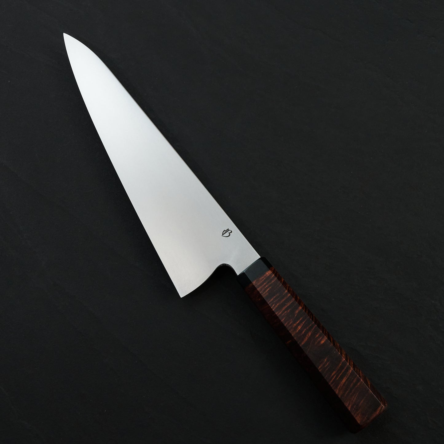 Gyuto 225mm AEB-L Orbital, Gidgee & Double Black canvas Micarta