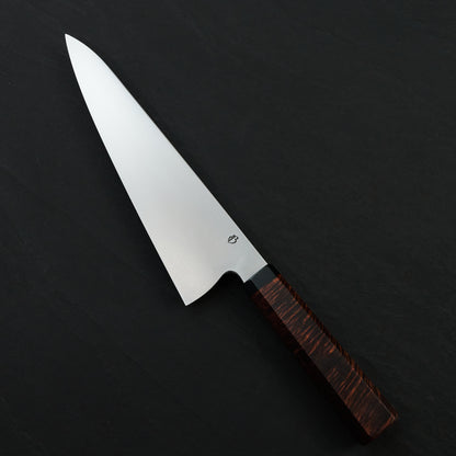 Gyuto 225mm AEB-L Orbital, Gidgee & Double Black canvas Micarta